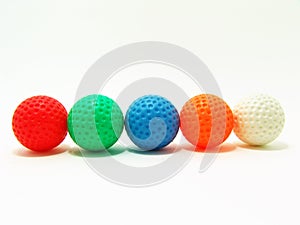 Colorful golf balls