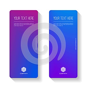 Colorful Gradient Abstract business banner template, vertical banner cards set