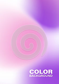Colorful Gradient Blur Abstract Background Vector. Bright purple, light pink, and white, aura shape pattern art.