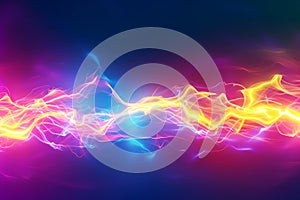 Colorful gradient bright and vibrant electric power discharges wallpaper and background.