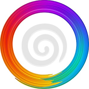 Colorful gradient brush stroke. Vector spectrum palette. photo