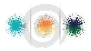 Colorful gradient circles