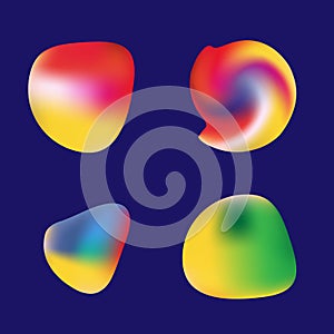 Colorful Gradient Orbs, Illustrations Set. photo