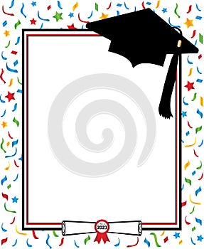 Colorful Graduation Announcement Background Template