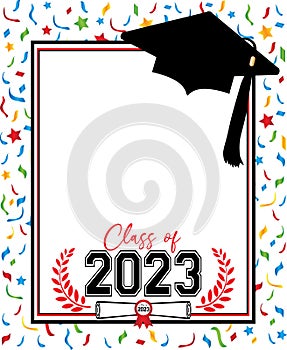Colorful Graduation Background Template class of 2023