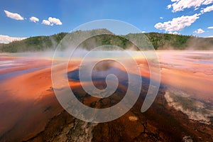 Colorful of Grand Prismatic Spring in Yellowstone, Wyoming