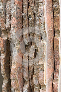 Colorful granite slabs