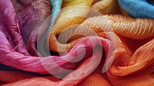 A colorful graphic design highlighting the brands use of natural dyes and nontoxic printing ods on their clothing. photo