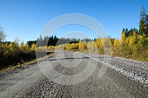 Colorful gravel road