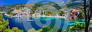 Colorful Greece series - colorful Assos with beautiful bay. Kef