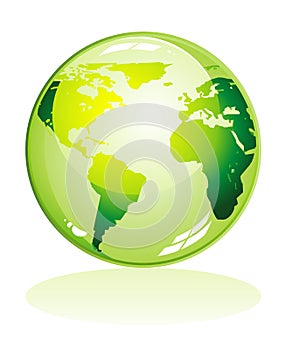 Colorful Green Earth Icon