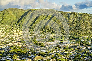 Colorful Manoa Valley Tantalus Lookout Honolulu Hawaii photo