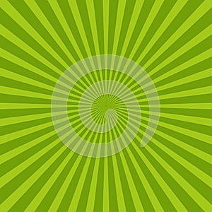 Colorful green ray sunburst style abstract background