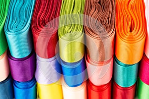 Colorful grosgrain ribbons