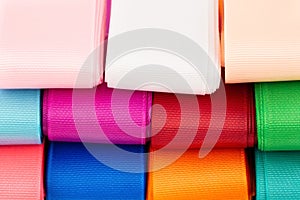 Colorful grosgrain ribbons