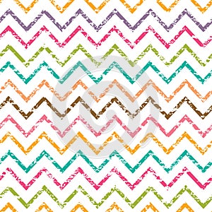Colorful grunge chevron seamless pattern