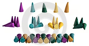 Colorful grups and individual incense cones