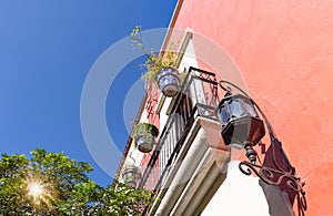 Colorful Guadalajara streets in historic city center Centro Historico near Guadalajara Basilica Cathedral and Liberation photo