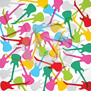Colorful guitar background