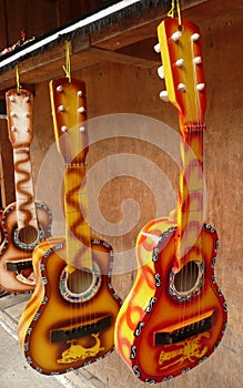 Colorful guitars