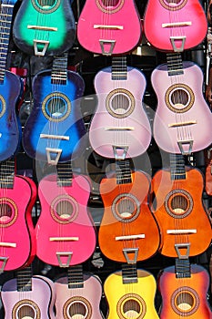 Colorful guitars