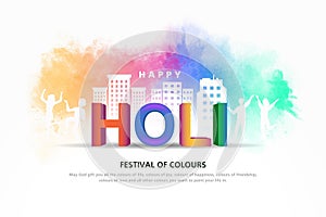 Colorful gulaal (powder color) indian festival for Happy Holi