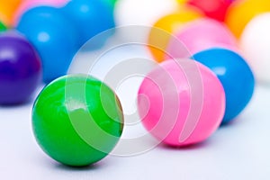 Colorful gum balls