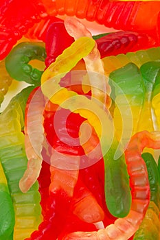 Colorful Gummy Worms photo