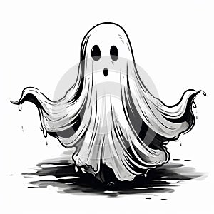 Colorful Halloween Ghost Drawings photo