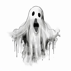 Colorful Halloween Ghost Vector Art
