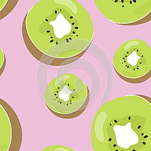 Colorful hand drawn kiwi pattern