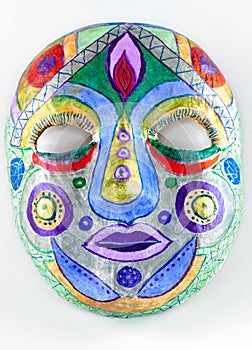 Colorful hand painted mask