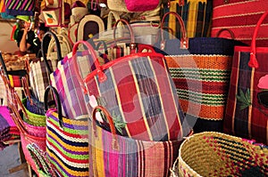Colorful handbags