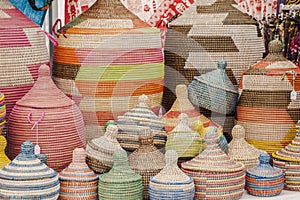 Colorful Handmade African baskets