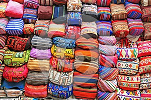 Colorful handmade bags, Peru