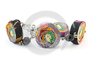 Colorful handmade bracelet photo