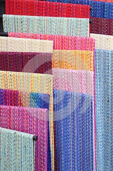 Colorful handwoven textiles