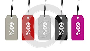 Colorful hanging sales tags