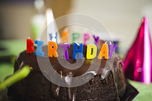 Colorful Happy Birthday Candles