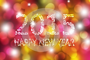 Colorful Happy New Year Abstract Background