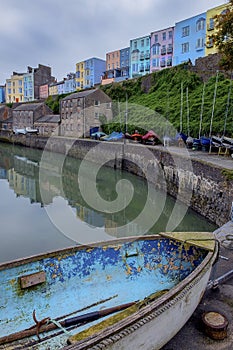 Colorful harbor houses