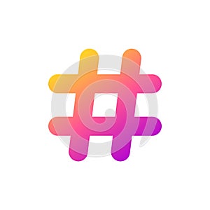 Colorful hashtag icon vector illustration