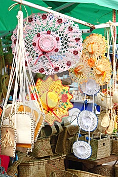 Colorful hats on sale, Rodrigues Island