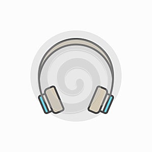 Colorful headphone icon