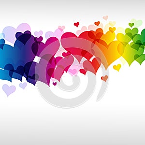 Colorful heart background