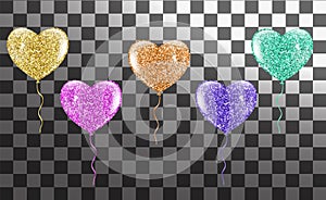 Colorful Heart balloons collection