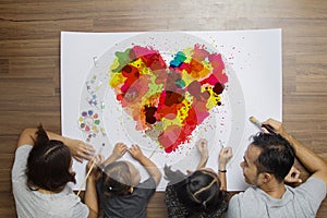 Colorful heart with img