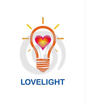 Light bulb with Lovelight graphics