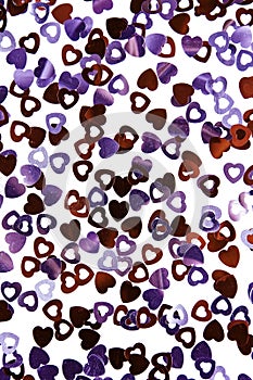 Colorful heart montage background