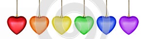 Colorful Heart Ornaments